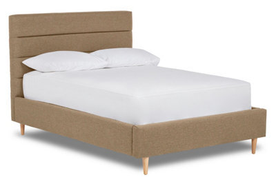 Divan Base Direct Viva Paneled Fabric Bed Bed Base Only 6Ft Super King- Opera Mink