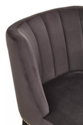 Orsina Grey Velvet Chair For Living Room, Chair With Velvet Upholstery, Dining Chair For Lounge, Dinner, Home - thumbnail 7