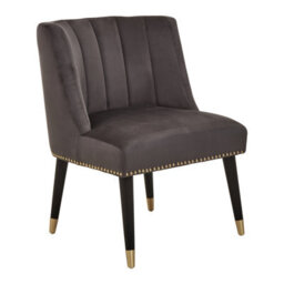 Orsina Grey Velvet Chair For Living Room, Chair With Velvet Upholstery, Dining Chair For Lounge, Dinner, Home - thumbnail 4