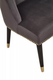 Orsina Grey Velvet Chair For Living Room, Chair With Velvet Upholstery, Dining Chair For Lounge, Dinner, Home - thumbnail 6