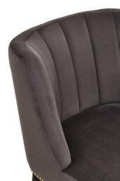 Orsina Grey Velvet Chair For Living Room, Chair With Velvet Upholstery, Dining Chair For Lounge, Dinner, Home - thumbnail 2