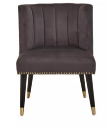 Orsina Grey Velvet Chair For Living Room, Chair With Velvet Upholstery, Dining Chair For Lounge, Dinner, Home - thumbnail 8