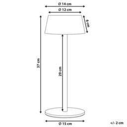 Wyld And Coco Glowtech Wireless Table Lamp Black Metal Usb-C Rechargeable 15 X 15 X 36 Cm - thumbnail 3