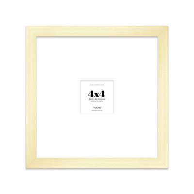 "4X4"" Gold Picture Frame - 4X4"" Square Frame With 1X1"" Mount For 4X4""/1X1"" Pictures Art Deco Style Room Decor, 1 Pack" - image 1