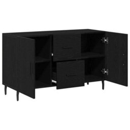 Vidaxl Sideboard Black Oak 100 X 36 X 60 Cm Engineered Wood - thumbnail 5