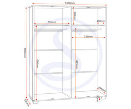 Seconique Oliver 4 Door Wardrobe Light Oak Effect - thumbnail 8