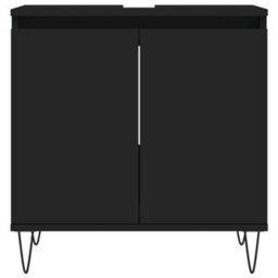 Berkfield Bathroom Cabinet Black 58X33X60 Cm Engineered Wood - thumbnail 4