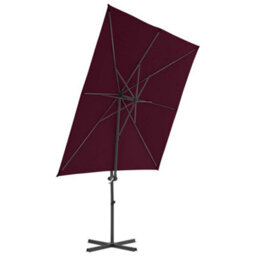 Walplus Cantilever Garden Parasol With Steel Pole Bordeaux Red 250X250 Cm - thumbnail 3