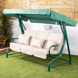 Alfresia Roma Swing Seat With Taupe Luxury Cushions - thumbnail 2