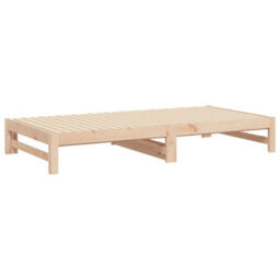 Berkfield Pull-Out Day Bed 2X(80X200) Cm Solid Wood Pine - thumbnail 8