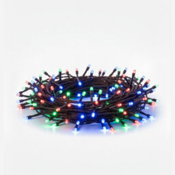 Pegdev - Pdl Led Cluster Lights Rgb With Flash Black Rubber Cable Mains Fairy String Lighting Outdoor Indoor Connectable 5M - thumbnail 1