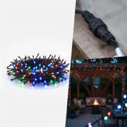 Pegdev - Pdl Led Cluster Lights Rgb With Flash Black Rubber Cable Mains Fairy String Lighting Outdoor Indoor Connectable 5M - thumbnail 4