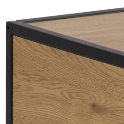 Furniture To Go Seaford Bedside Table With 1 Drawer In Black & Oak - thumbnail 7