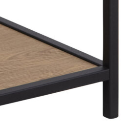 Furniture To Go Seaford Bedside Table With 1 Drawer In Black & Oak - thumbnail 8