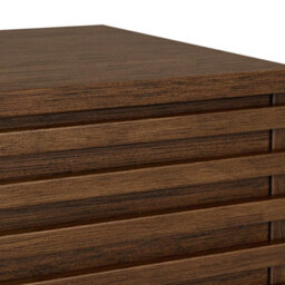 Kari Dark Oak 2 Drawer Bedside Table - By Roseland Furniture - thumbnail 5