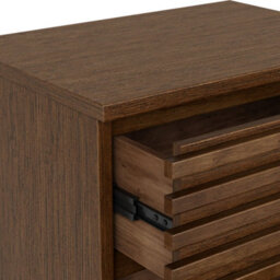 Kari Dark Oak 2 Drawer Bedside Table - By Roseland Furniture - thumbnail 6