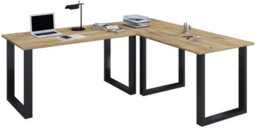 Vcm Desk Lona Black / Honey Oak H. 76 X W. 190 X D. 190 Cm - thumbnail 1