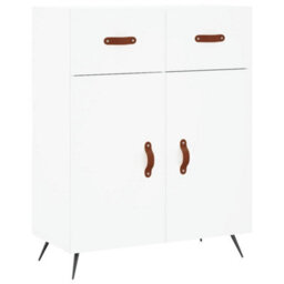 Berkfield Highboard White 69.5X34X180 Cm Engineered Wood - thumbnail 7