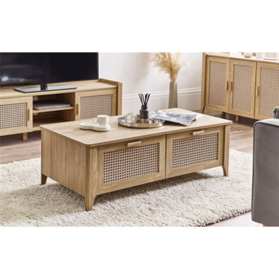 Ashfield Natural Oak 2 Drawer Coffee Table - image 1