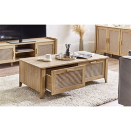 Ashfield Natural Oak 2 Drawer Coffee Table - thumbnail 2