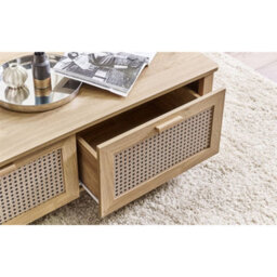 Ashfield Natural Oak 2 Drawer Coffee Table - thumbnail 7