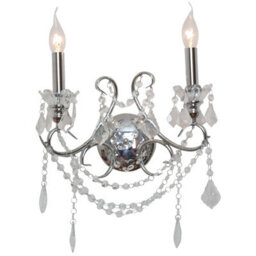 Vivianne Chrome Cut Glass Wall Chandelier - thumbnail 1