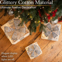 Christow Christmas Set Of 3 Led Light Up Present Decoration - thumbnail 2