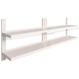 Berkfield 2-Tier Floating Wall Shelves 2 Pcs Stainless Steel 240X30 Cm - thumbnail 7
