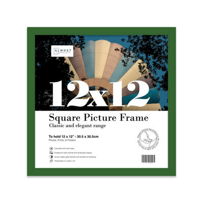 12X12 Green Picture Frame (30.5 X 30.5Cm) Poster, Photo, Artwork, Gallery Wall Or Print - image 1