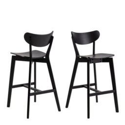 Furniture To Go Roxby Bar Table In Black & Oak Included 4 Roxby Bar Stool In Black - thumbnail 5