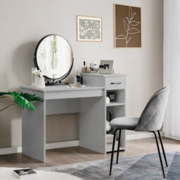 Gainoom Home Office Grey Computer Desk Laptop Pc Desk With Drawer & Cpu Stand - thumbnail 6
