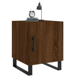 Berkfield Bedside Cabinets 2 Pcs Brown Oak 40X40X50 Cm Engineered Wood - thumbnail 4
