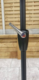 Signature Weave 2.5M Table Parasol Sun Shade Umbrella With Tilt Grey Canopy - thumbnail 2