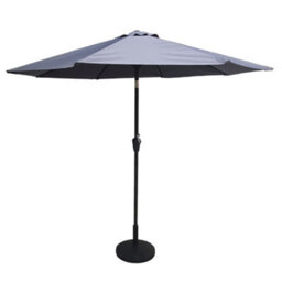 Signature Weave 2.5M Table Parasol Sun Shade Umbrella With Tilt Grey Canopy - thumbnail 1
