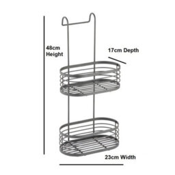 Grey Over Door Shower Caddy Bathroom Storage - thumbnail 2