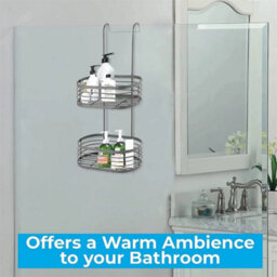 Grey Over Door Shower Caddy Bathroom Storage - thumbnail 5