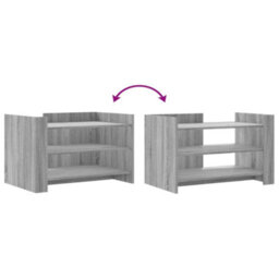 Berkfield Coffee Table Grey Sonoma 80X50X50 Cm Engineered Wood - thumbnail 7