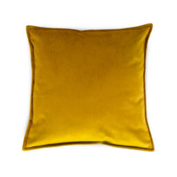 rucomfy Beanbags Rucomfy Velvet 45X45Cm Cushion - Mustard Soft Decorative Throw Pillow