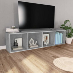 Berkfield Book Cabinet/tv Cabinet Concrete Grey 36X30X143 Cm Engineered Wood - thumbnail 6