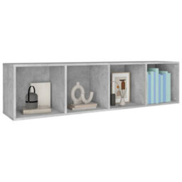 Berkfield Book Cabinet/tv Cabinet Concrete Grey 36X30X143 Cm Engineered Wood - thumbnail 7