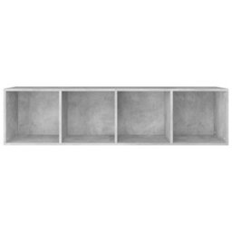 Berkfield Book Cabinet/tv Cabinet Concrete Grey 36X30X143 Cm Engineered Wood - thumbnail 9