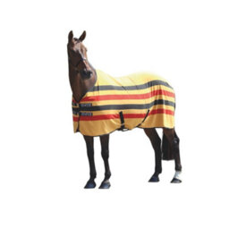 "Tempest Original Newmarket Standard-Neck Stripe Horse Fleece Rug Yellow/navy/red (5 3"")" - thumbnail 2