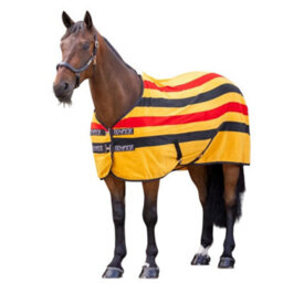 "Tempest Original Newmarket Standard-Neck Stripe Horse Fleece Rug Yellow/navy/red (5 3"")" - thumbnail 1