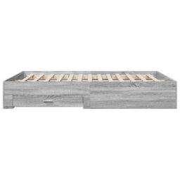 Berkfield Bed Frame With Drawers Without Mattress Grey Sonoma 150X200 Cm King Size - thumbnail 5