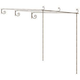Walplus Garden Pergola Antique Brown 3X3X2.5 M Iron - thumbnail 2