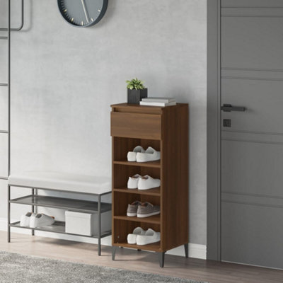 Berkfield Shoe Rack Brown Oak 40X36X105 Cm Engineered Wood - image 1
