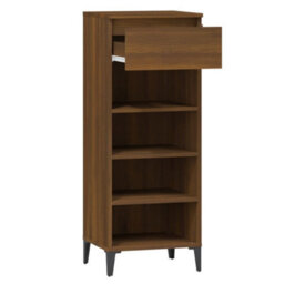 Berkfield Shoe Rack Brown Oak 40X36X105 Cm Engineered Wood - thumbnail 6
