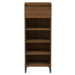 Berkfield Shoe Rack Brown Oak 40X36X105 Cm Engineered Wood - thumbnail 5