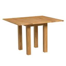Hallowood Furniture Waverly Small Folding Table With 4 Ladder Back Oak Chairs With Steel Grey Fabric Seats - thumbnail 5