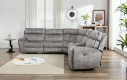 5 Seater Power Corner Recliner Corner Sofa Set With Console Cup Holder, 105 To 135 Degrees Recliner Padded Sofa - thumbnail 3